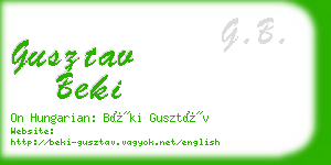 gusztav beki business card